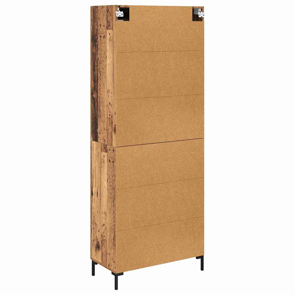 vidaXL Highboard Επιτοίχιο 2 pcs Παλιό ξύλο 69,5 x 34 x 180 εκ.