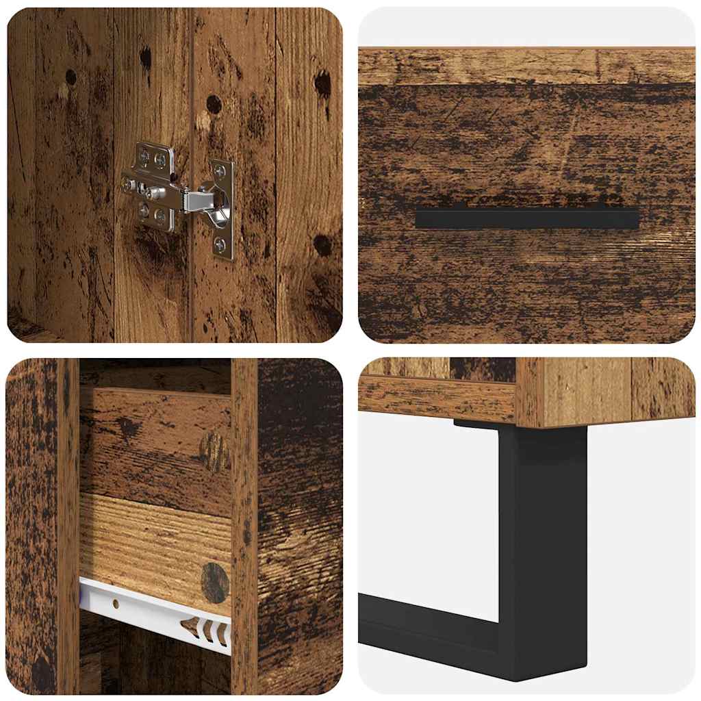 vidaXL Highboard Παλιό Ξύλο 34,5 x 34 x 180 εκ. Επεξεργασμένο ξύλο