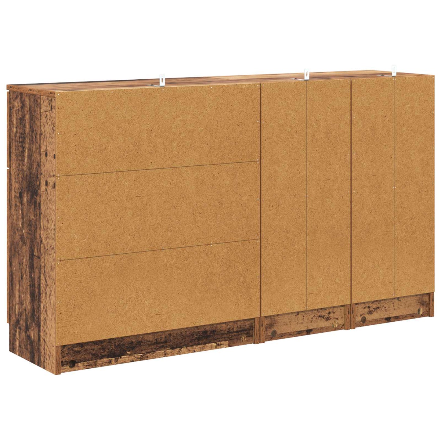 vidaXL Πλαϊνό γραφείο με συρτάρι 3 pcs Παλιό Ξύλο Επεξεργασμένο ξύλο