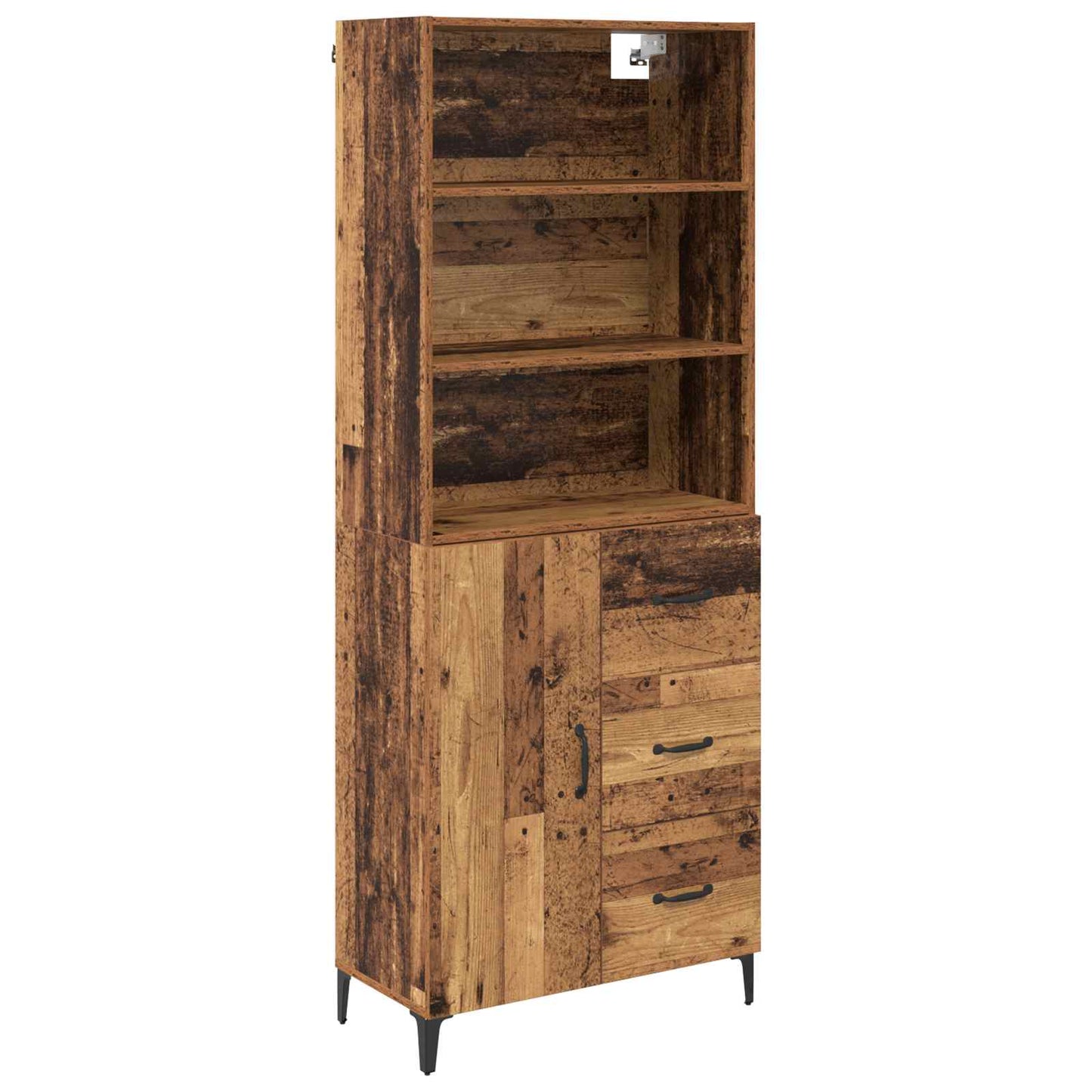 vidaXL Highboard Παλιό Ξύλο 69,5 x 34 x 180 εκ. Επεξεργασμένο ξύλο