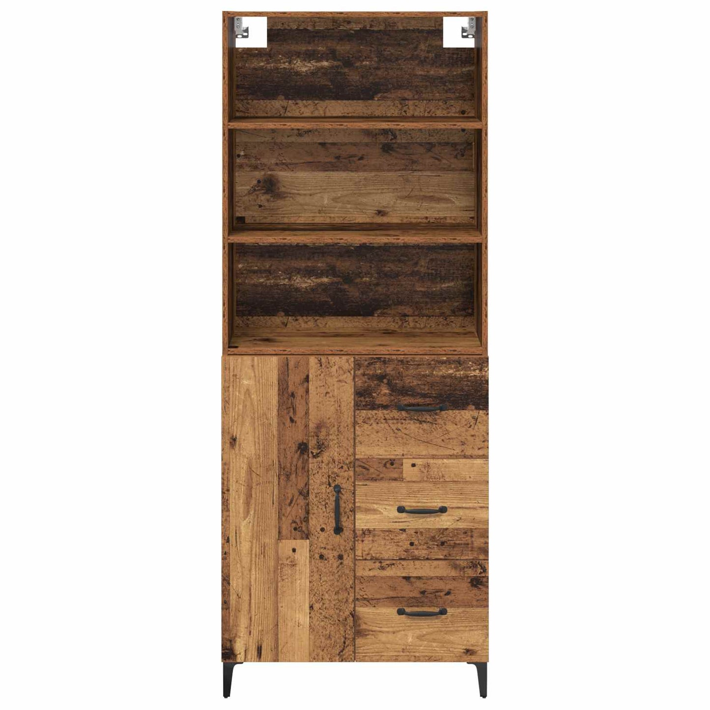 vidaXL Highboard Παλιό Ξύλο 69,5 x 34 x 180 εκ. Επεξεργασμένο ξύλο