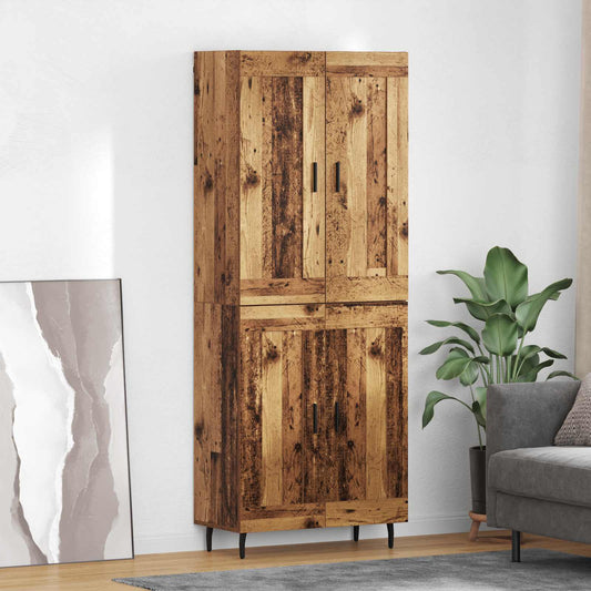 vidaXL Highboard 2 pcs Παλιό Ξύλο Επεξεργασμένο ξύλο
