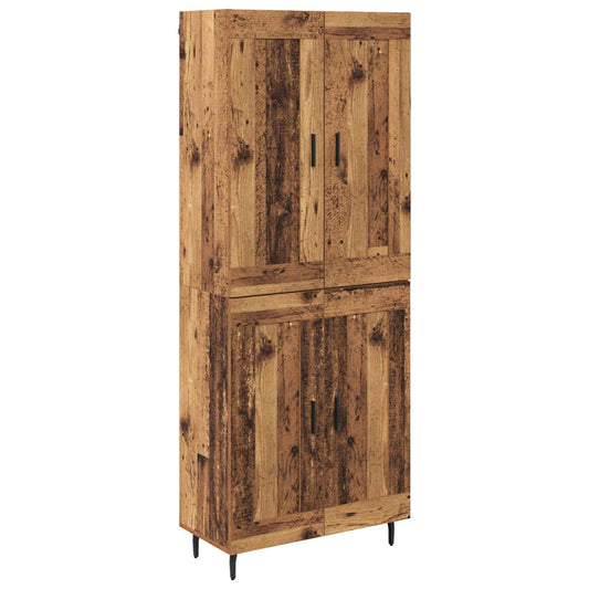 vidaXL Highboard 2 pcs Παλιό Ξύλο Επεξεργασμένο ξύλο