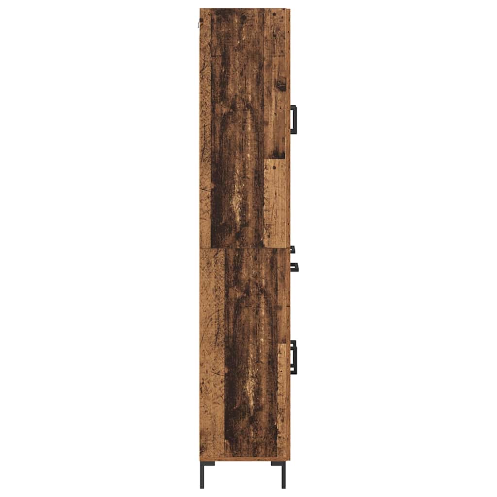 vidaXL Highboard Επιτοίχιο 2 pcs Παλιό ξύλο 69,5 x 34 x 180 εκ.