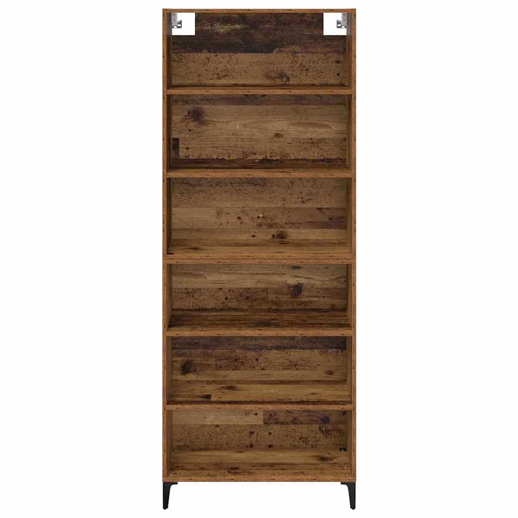 vidaXL Highboard Παλιό Ξύλο 69,5 x 34 x 180 εκ. Επεξεργασμένο ξύλο