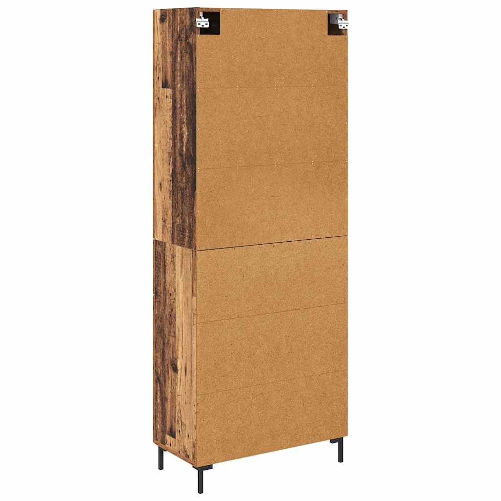 vidaXL Highboard με συρτάρι 2 pcs Παλιό Ξύλο Επεξεργασμένο ξύλο