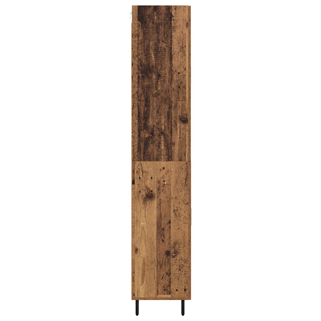 vidaXL Highboard με συρτάρι 2 pcs Παλιό Ξύλο Επεξεργασμένο ξύλο