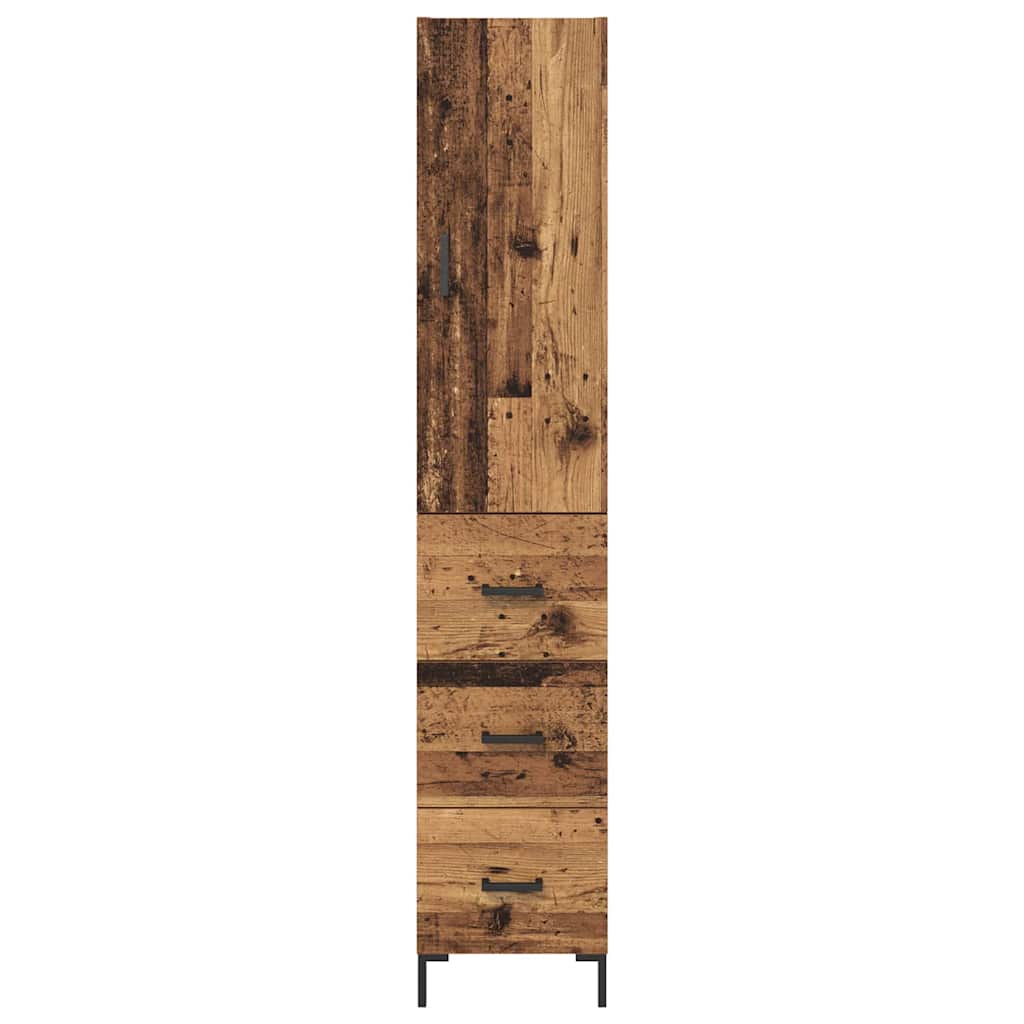 vidaXL Highboard Παλιό Ξύλο 69,5 x 34 x 180 εκ. Επεξεργασμένο ξύλο