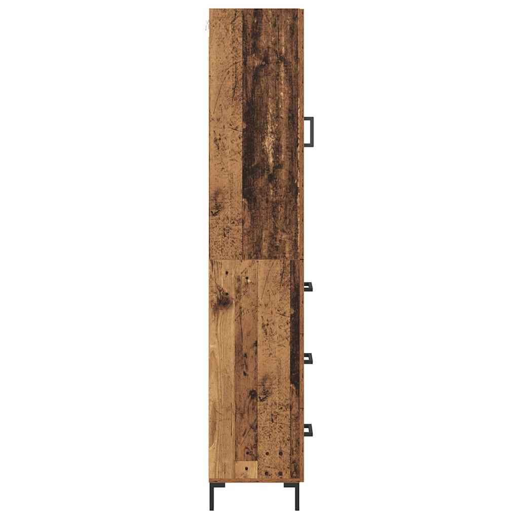 vidaXL Highboard Παλιό Ξύλο 69,5 x 34 x 180 εκ. Επεξεργασμένο ξύλο