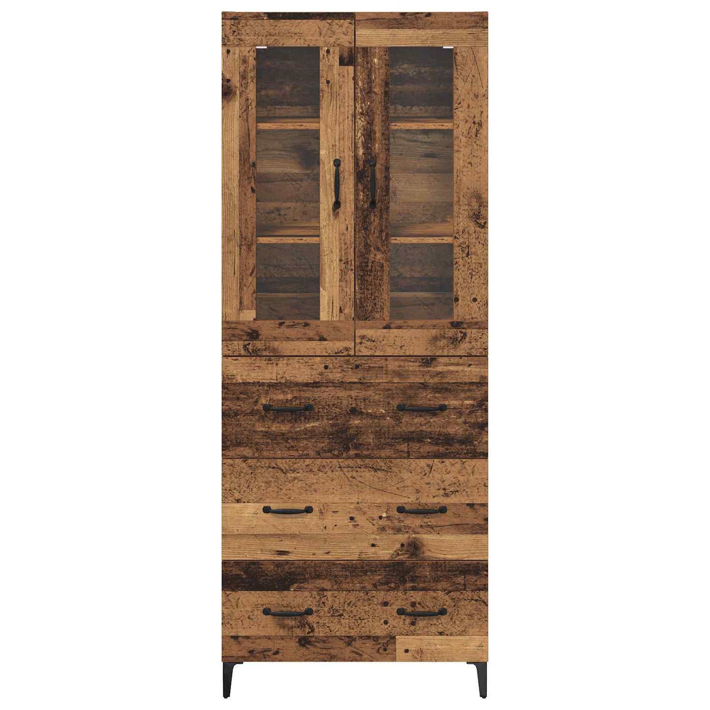 vidaXL Highboard Παλιό Ξύλο 69,5 x 34 x 180 εκ. Επεξεργασμένο ξύλο