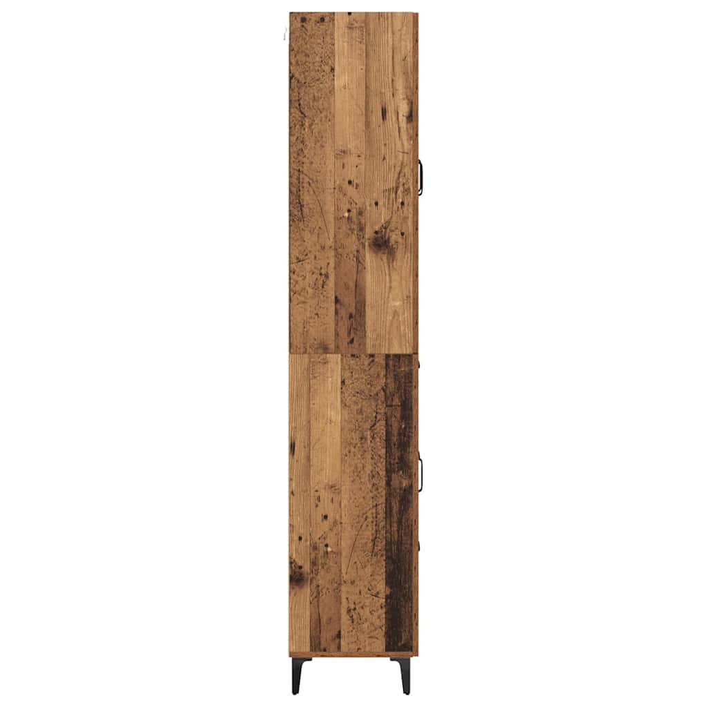 Highboard Επιτοίχιο Παλιό Ξύλο 69,5 x 34 x 180 εκ. Επεξεργασμένο ξύλο
