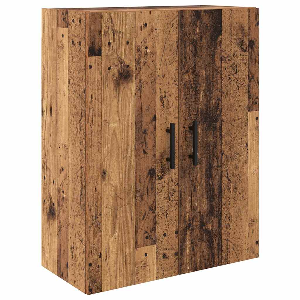 vidaXL Highboard με συρτάρι 2 pcs Παλιό Ξύλο Σύνθετο Ξύλο και Γυαλί