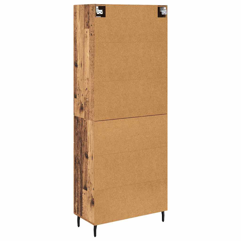 vidaXL Highboard με συρτάρι 2 pcs Παλιό Ξύλο Επεξεργασμένο ξύλο