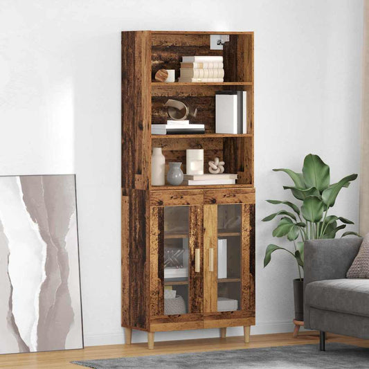 vidaXL Highboard Παλιό Ξύλο 69,5 x 32,5 x 180 εκ Επεξεργασμένο ξύλο