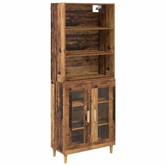 vidaXL Highboard Παλιό Ξύλο 69,5 x 32,5 x 180 εκ Επεξεργασμένο ξύλο