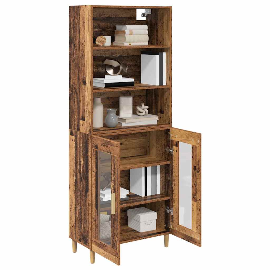 vidaXL Highboard Παλιό Ξύλο 69,5 x 32,5 x 180 εκ Επεξεργασμένο ξύλο