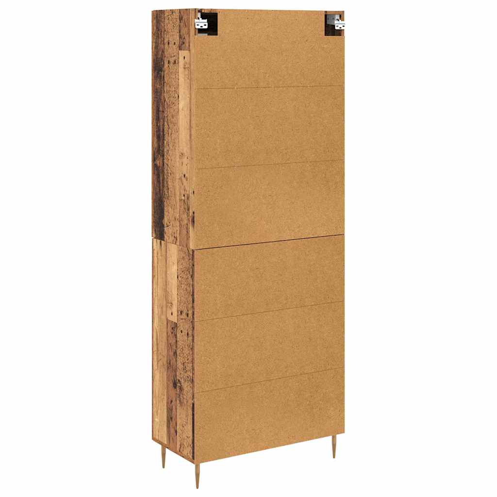 vidaXL Highboard 2 pcs Παλιό ξύλο Επεξεργασμένο ξύλο