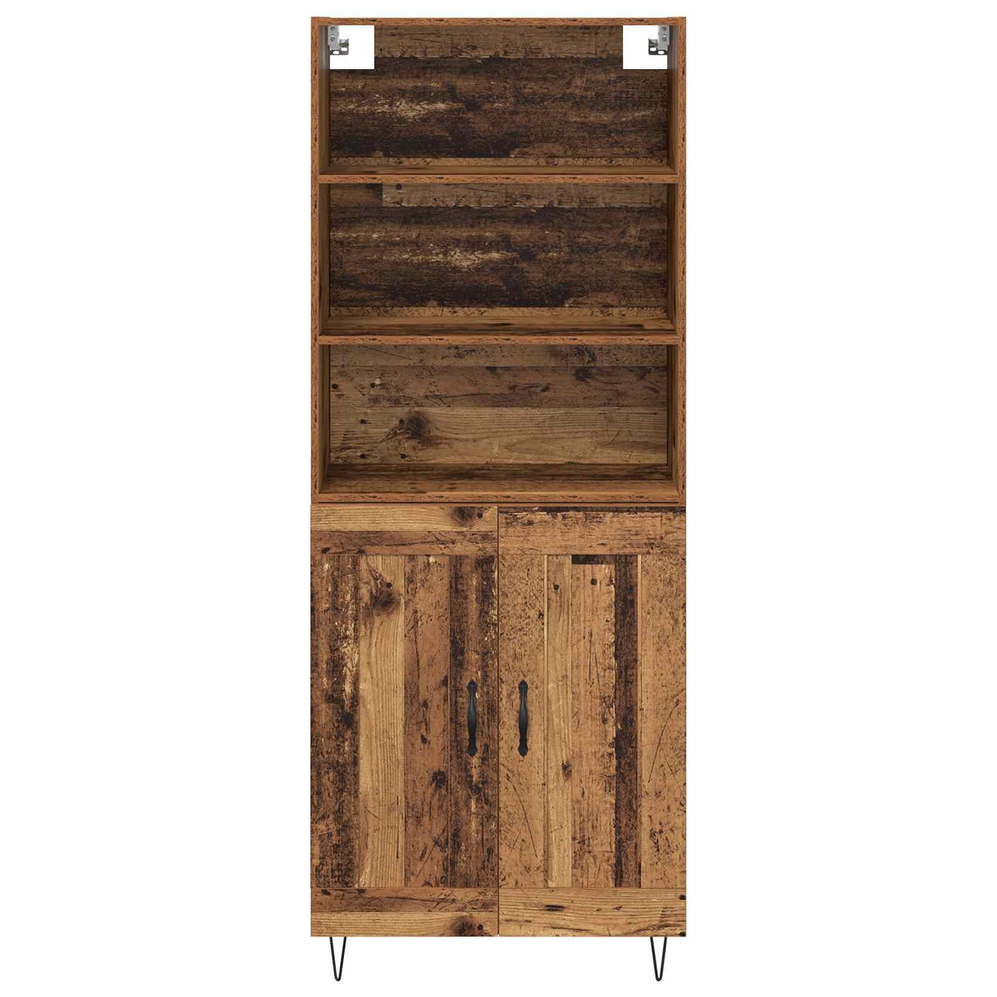 vidaXL Highboard 2 pcs Παλιό ξύλο Επεξεργασμένο ξύλο