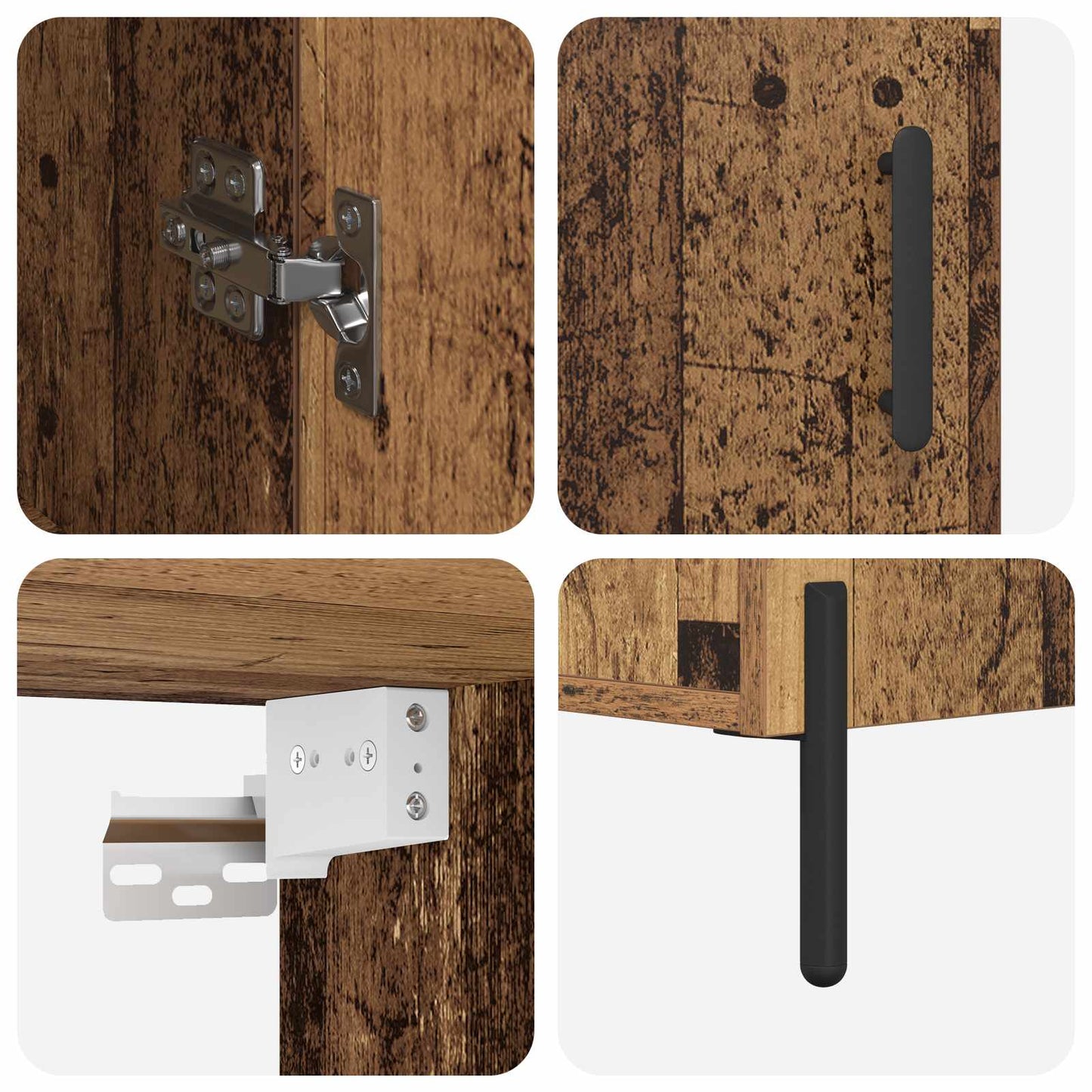 vidaXL Highboard Παλιό Ξύλο 69,5 x 32,5 x 180 εκ Επεξεργασμένο ξύλο