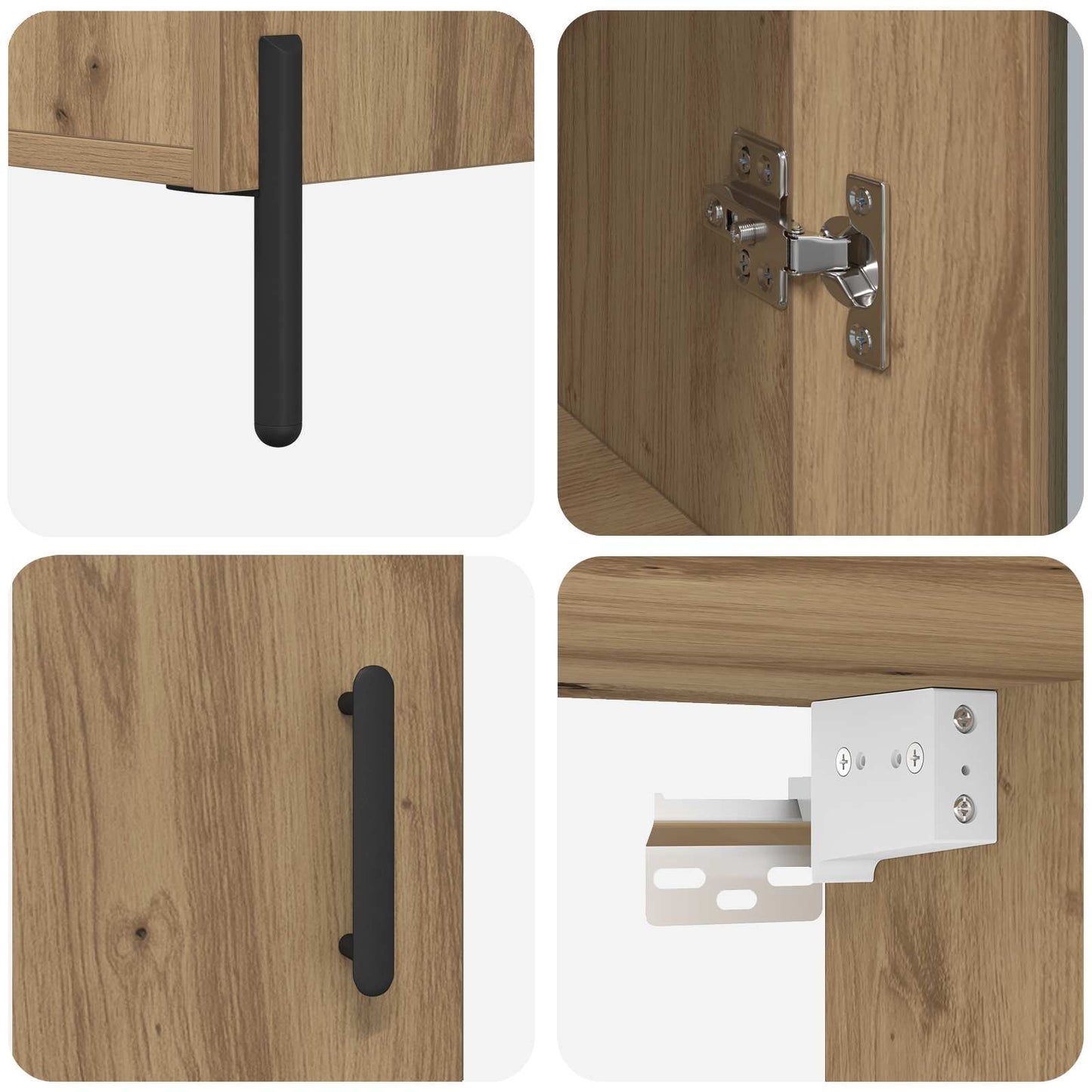 vidaXL Highboard 2 pcs Artisan Oak Επεξεργασμένο ξύλο