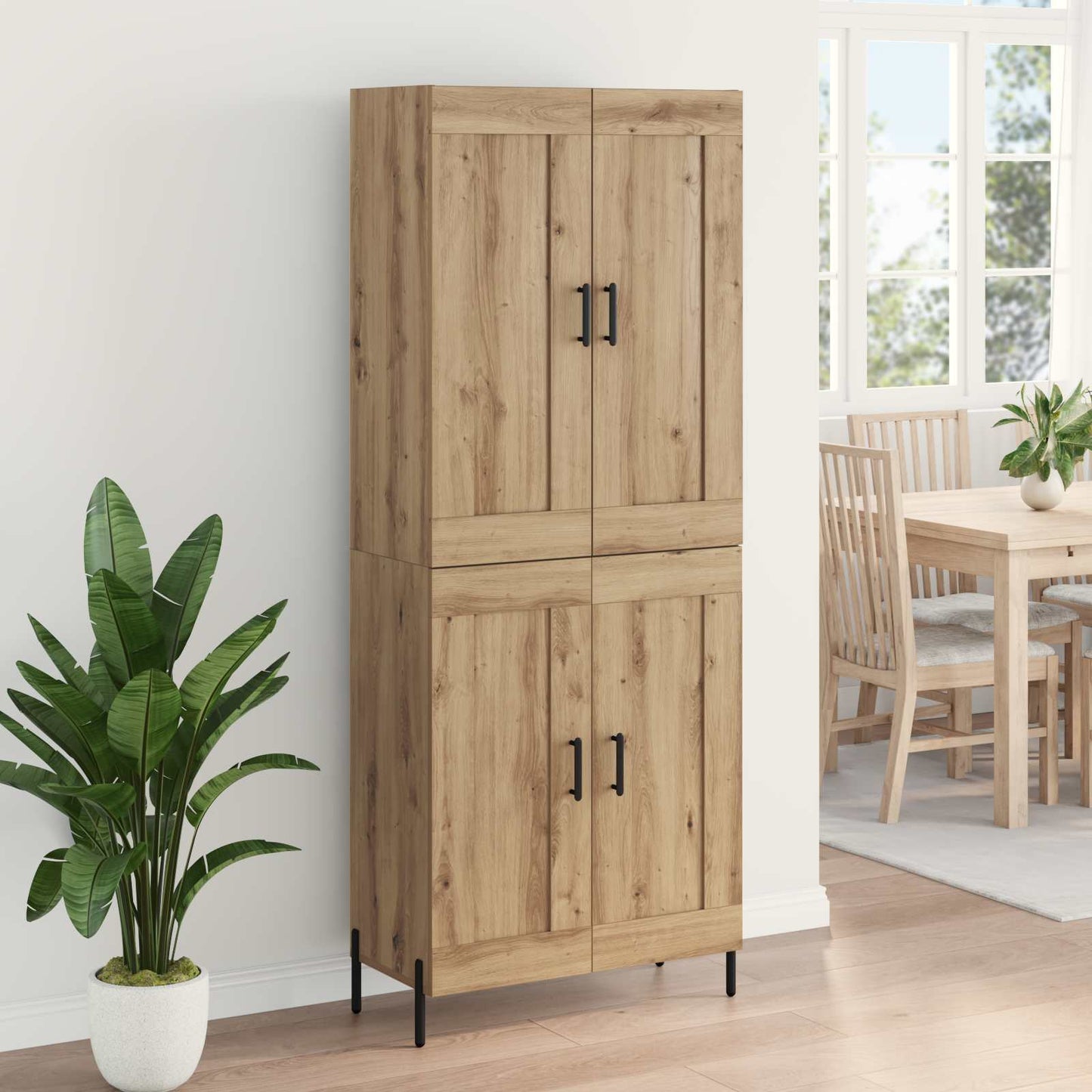 vidaXL Highboard 2 pcs Artisan Oak Επεξεργασμένο ξύλο