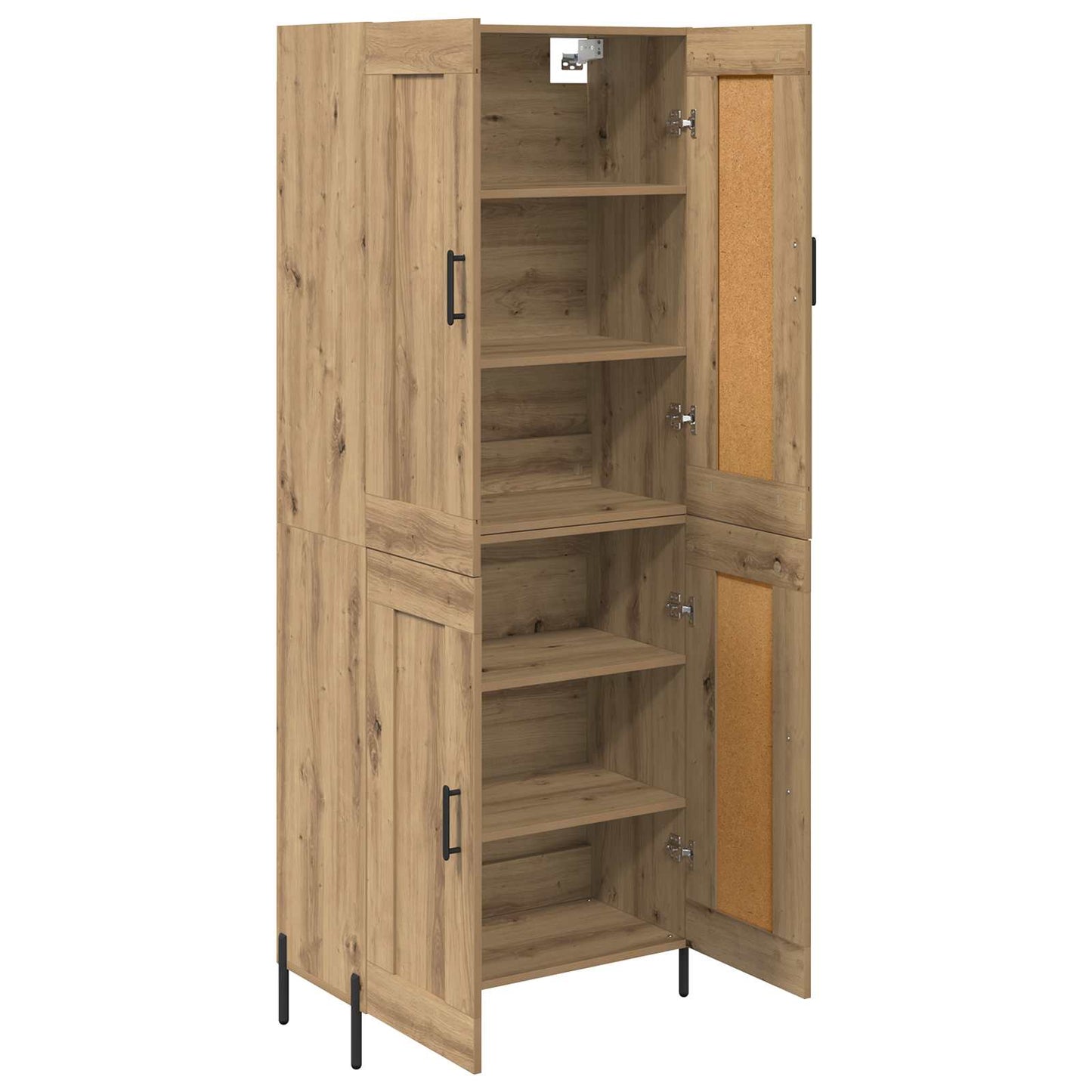 vidaXL Highboard 2 pcs Artisan Oak Επεξεργασμένο ξύλο