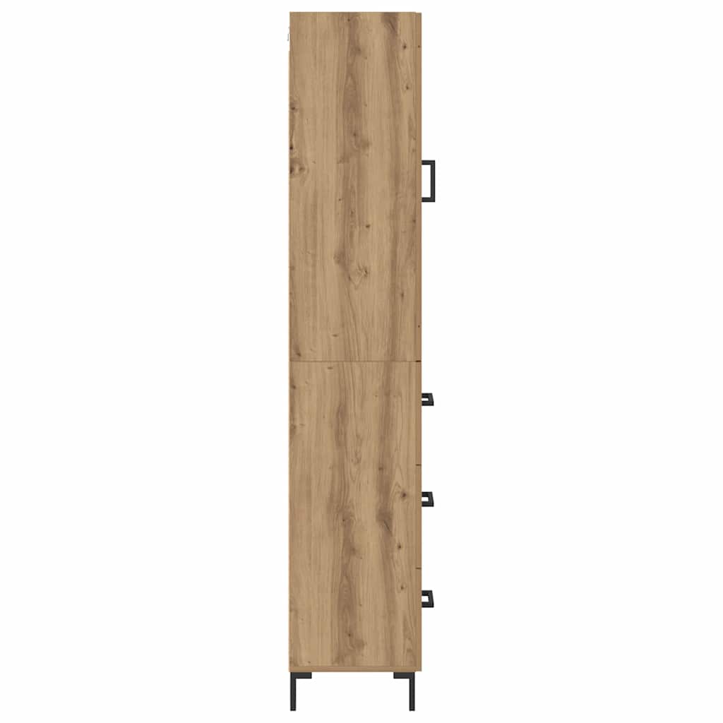 vidaXL Highboard Artisan Oak 34,5 x 34 x 180 εκ. Επεξεργασμένο ξύλο