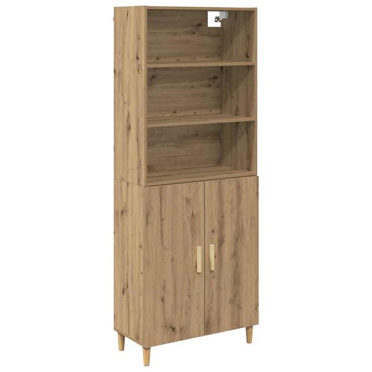 vidaXL Highboard artisan δρυς 69,5 x 34 x 180 εκ. Επεξεργασμένο ξύλο