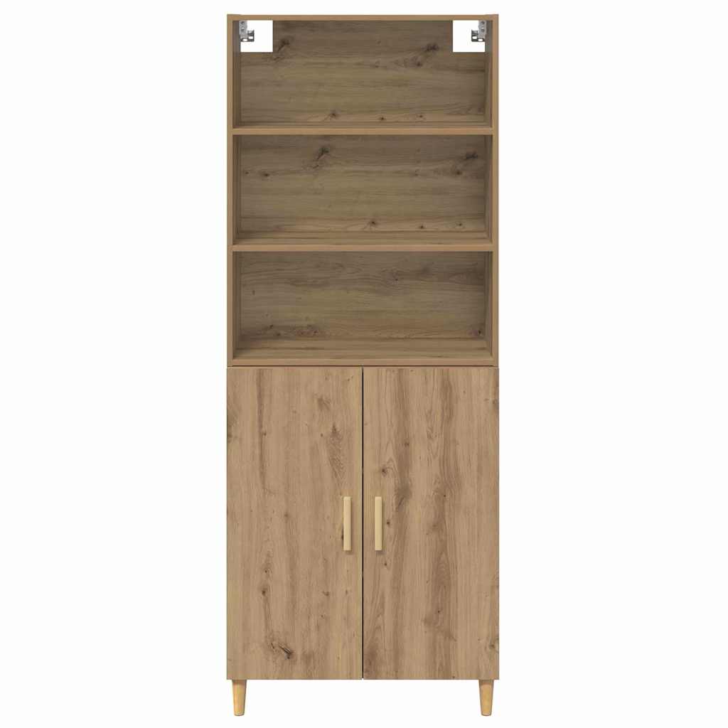 vidaXL Highboard artisan δρυς 69,5 x 34 x 180 εκ. Επεξεργασμένο ξύλο