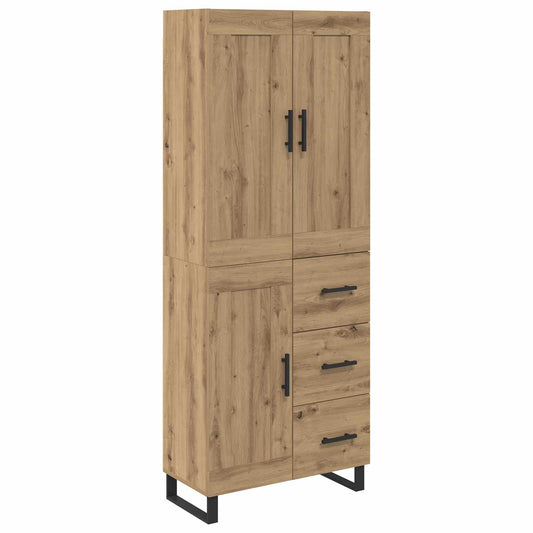 vidaXL Highboard Artisan Oak 69,5 x 34 x 180 εκ. Επεξεργασμένο ξύλο