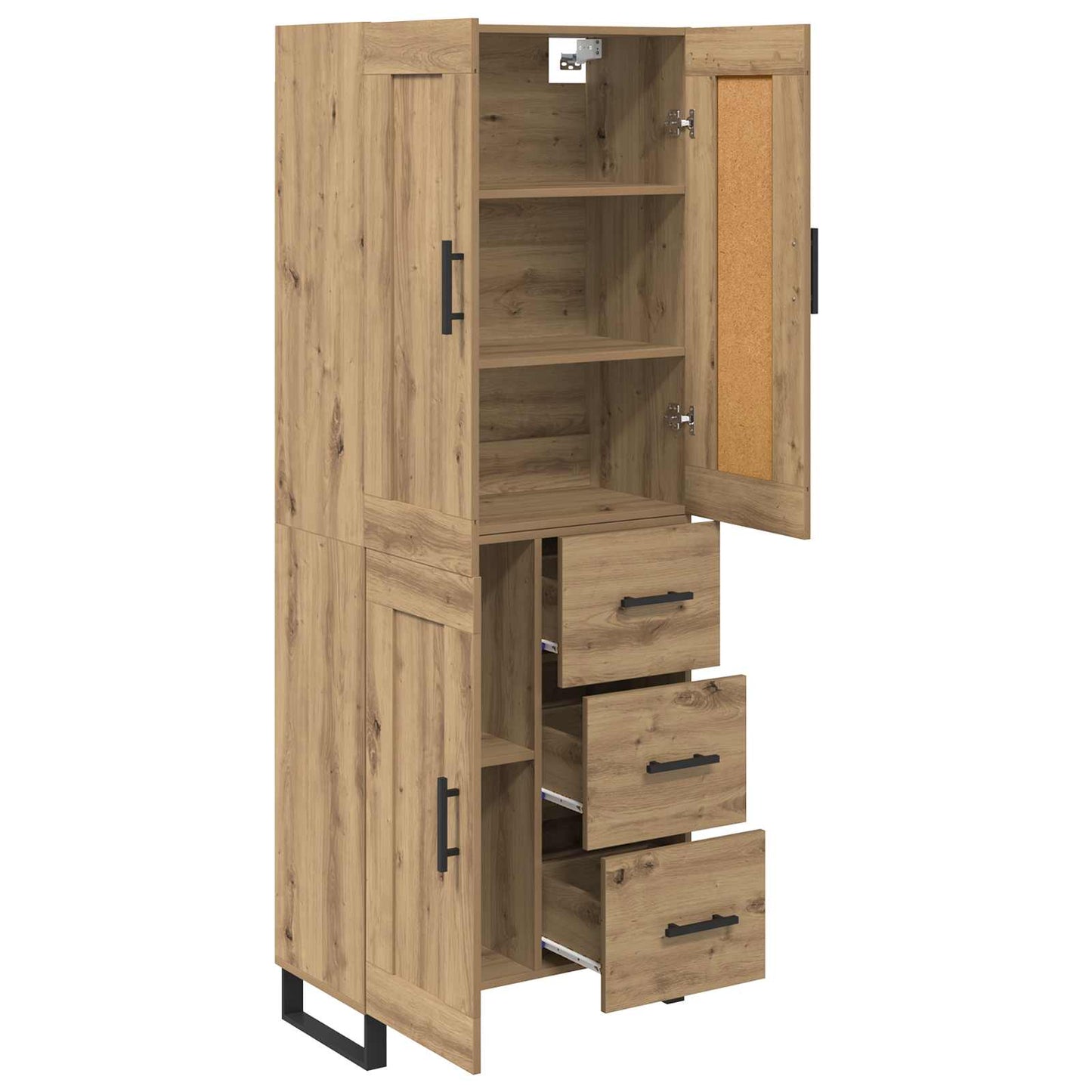 vidaXL Highboard Artisan Oak 69,5 x 34 x 180 εκ. Επεξεργασμένο ξύλο