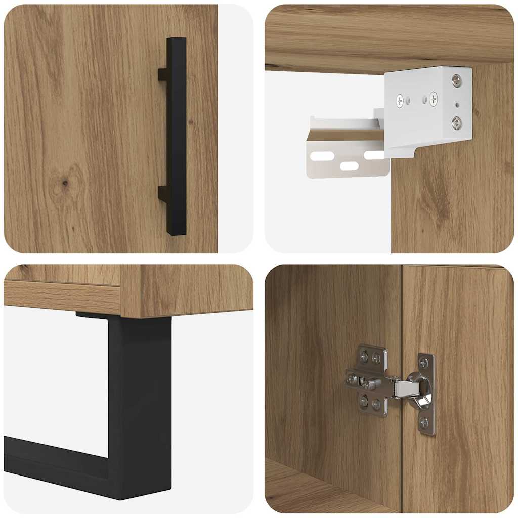 vidaXL Highboard Artisan Oak 34,5 x 34 x 180 εκ. Επεξεργασμένο ξύλο