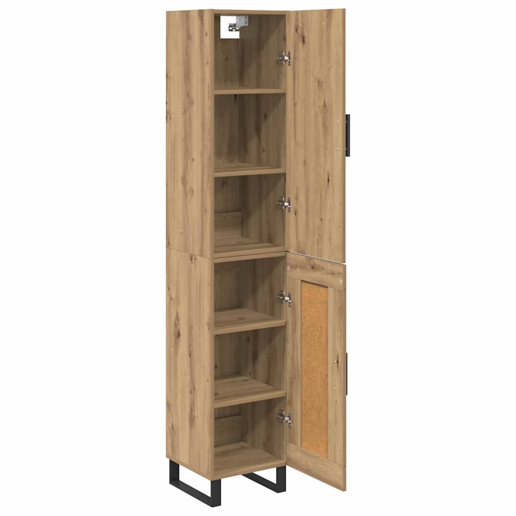 vidaXL Highboard Artisan Oak 34,5 x 34 x 180 εκ. Επεξεργασμένο ξύλο