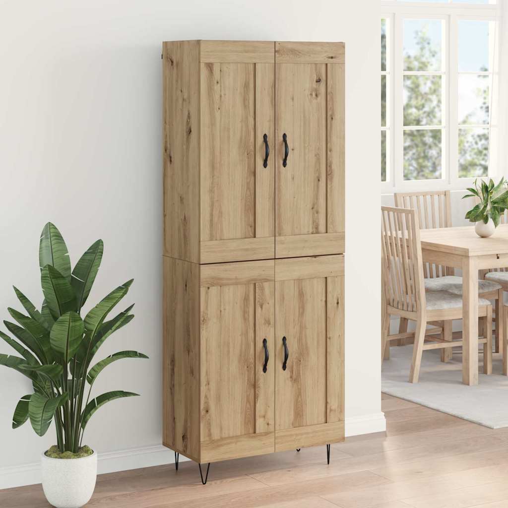 vidaXL Highboard Artisan Oak 69,5 x 34 x 180 εκ. Επεξεργασμένο ξύλο