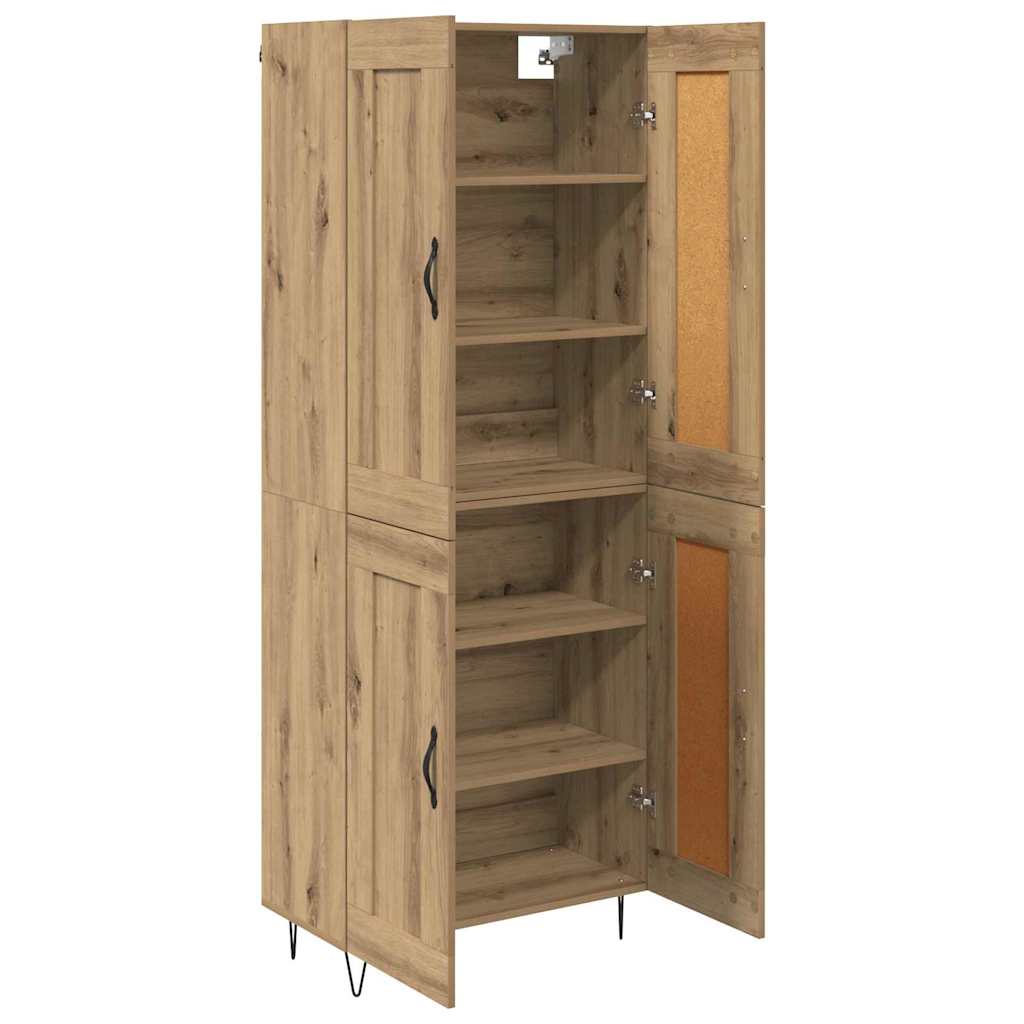 vidaXL Highboard Artisan Oak 69,5 x 34 x 180 εκ. Επεξεργασμένο ξύλο