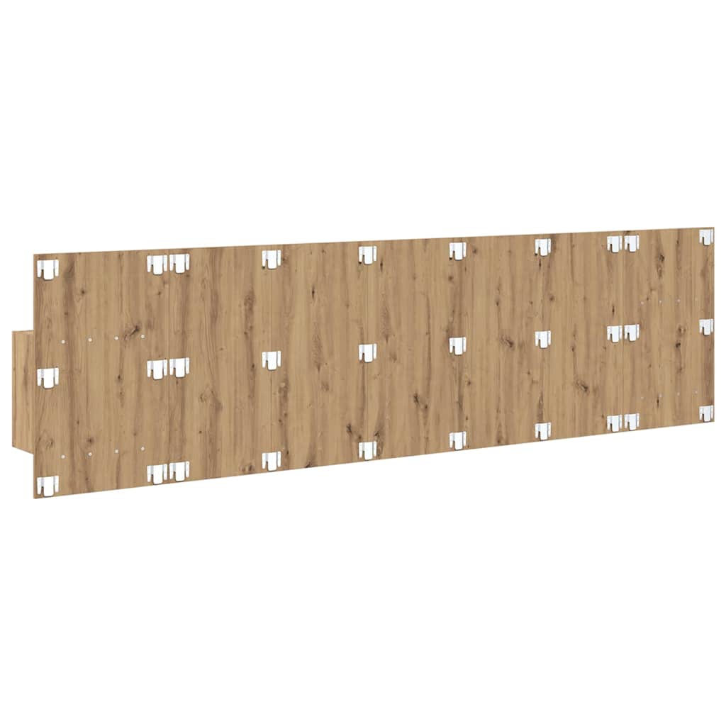 vidaXL Κεφαλή κρεβατιού με κομοδίνο με συρτάρι 3 pcs Artisan Oak