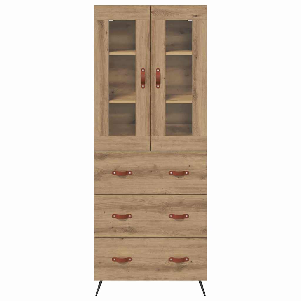 vidaXL Υψηλός Ντουλάπι με Ράφι 2 pcs Artisan Oak Επεξεργασμένο ξύλο