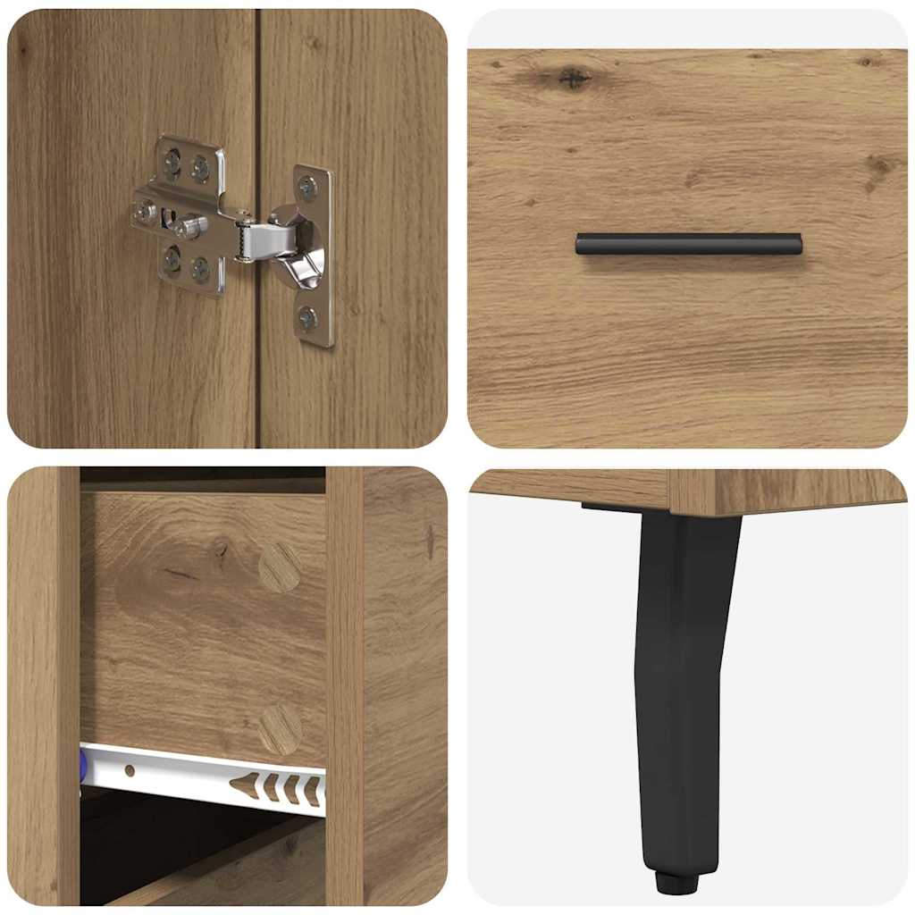 vidaXL Highboard με συρτάρι Artisan Oak 69,5 x 34 x 180 εκ.