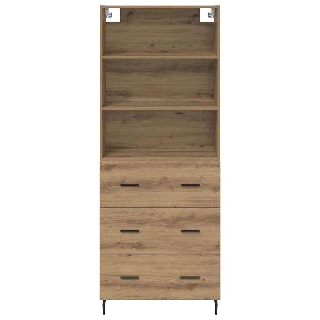 vidaXL Highboard με συρτάρι Artisan Oak 69,5 x 34 x 180 εκ.