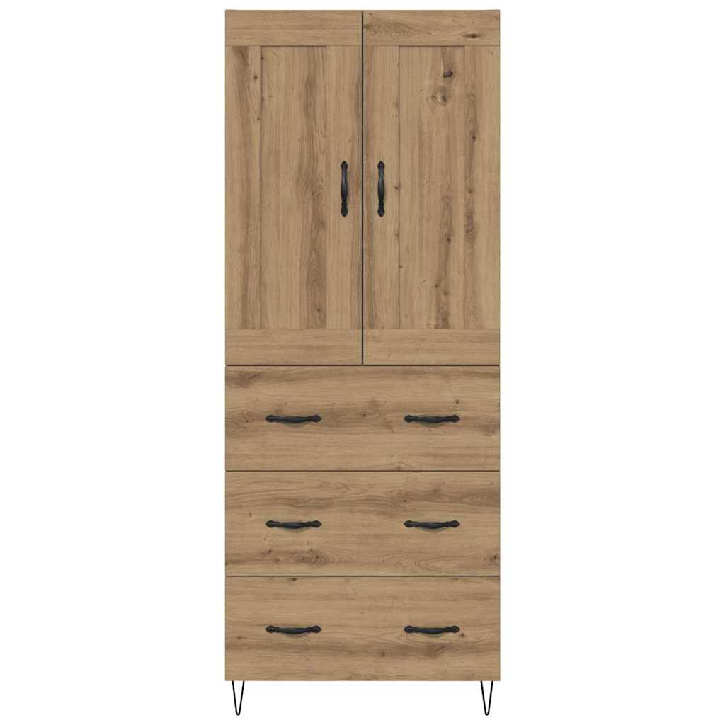vidaXL Highboard Artisan Oak 69,5 x 34 x 180 εκ. Επεξεργασμένο ξύλο