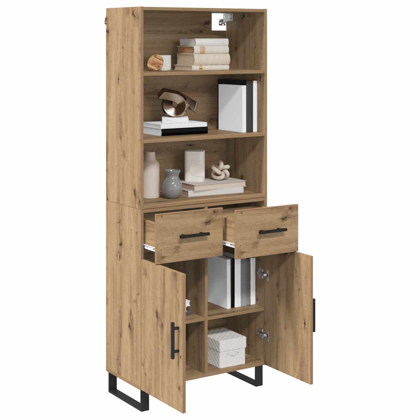 vidaXL Highboard Artisan Oak 69,5 x 34 x 180 εκ. Επεξεργασμένο ξύλο