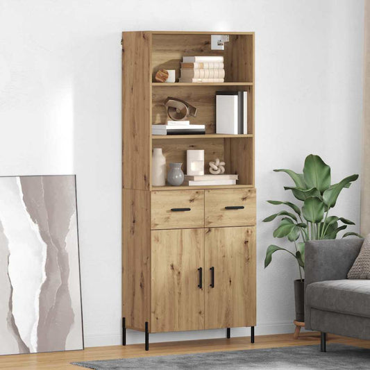 vidaXL Highboard Artisan Oak 69,5 x 32,5 x 180 εκ Επεξεργασμένο ξύλο