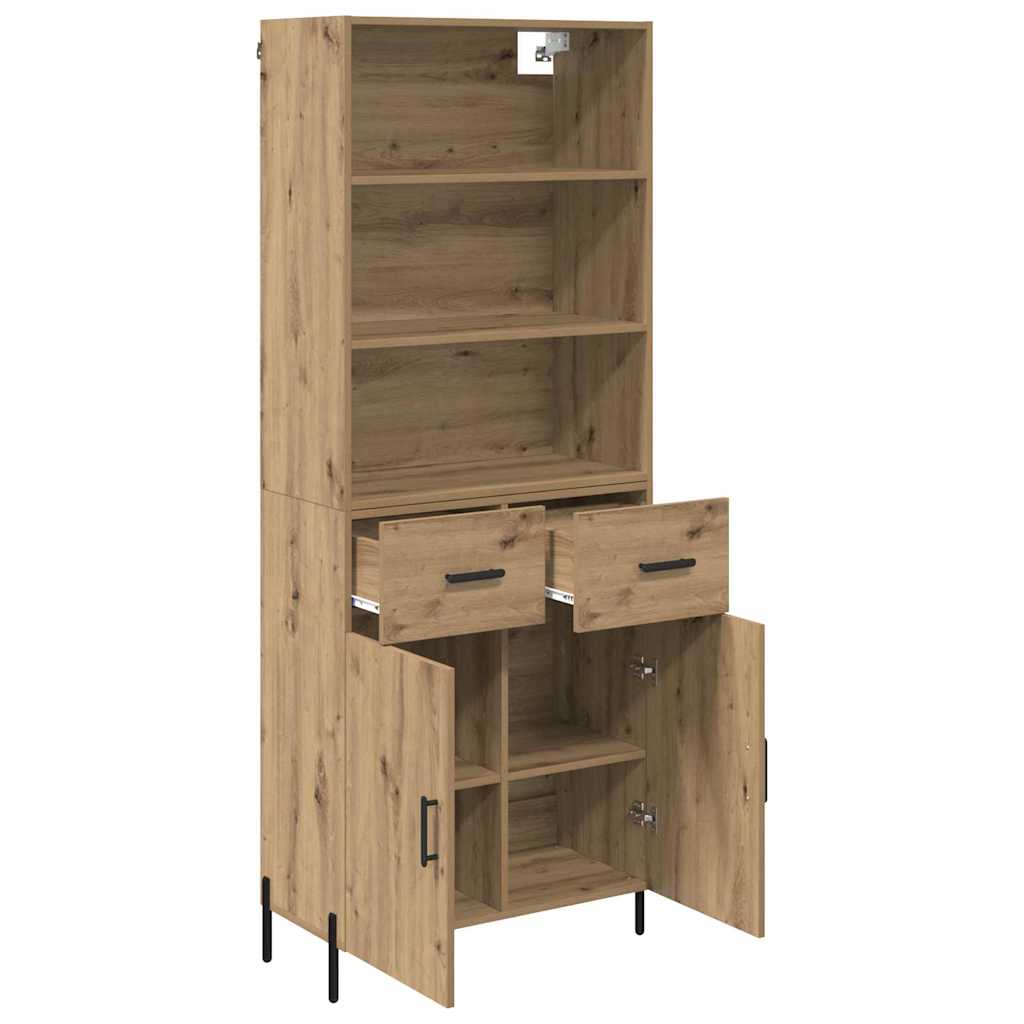 vidaXL Highboard Artisan Oak 69,5 x 32,5 x 180 εκ Επεξεργασμένο ξύλο