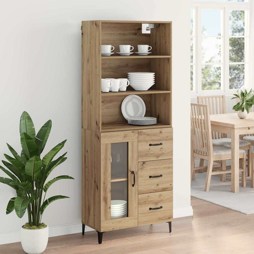 vidaXL Highboard Artisan Oak 69,5 x 34 x 180 εκ. Επεξεργασμένο ξύλο