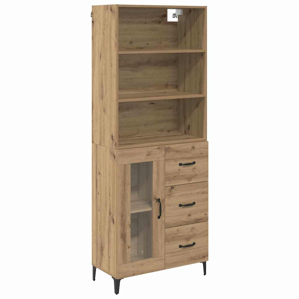 vidaXL Highboard Artisan Oak 69,5 x 34 x 180 εκ. Επεξεργασμένο ξύλο
