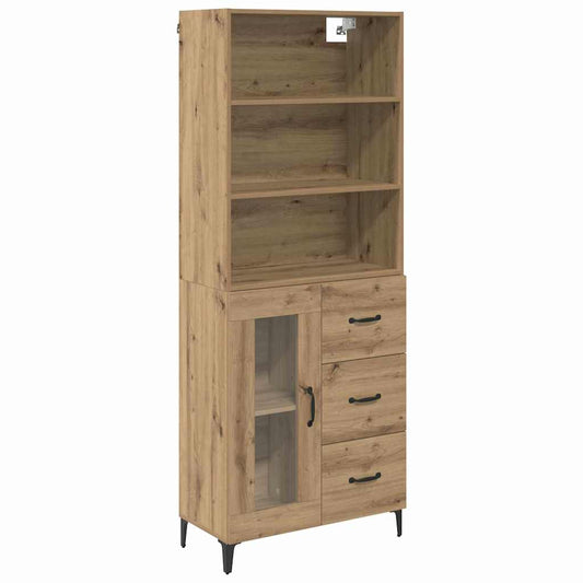 vidaXL Highboard Artisan Oak 69,5 x 34 x 180 εκ. Επεξεργασμένο ξύλο