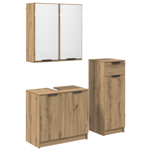 vidaXL Σετ Επίπλων Μπάνιου 3 τμχ. Artisan Oak 64,5 x 33,5 x 59 εκ.