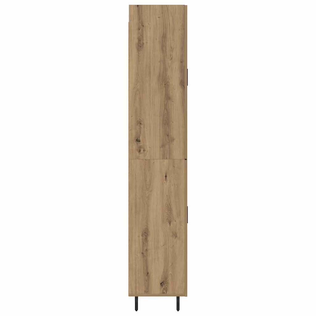 vidaXL Highboard 2 pcs Artisan Oak Σύνθετο Ξύλο και Γυαλί
