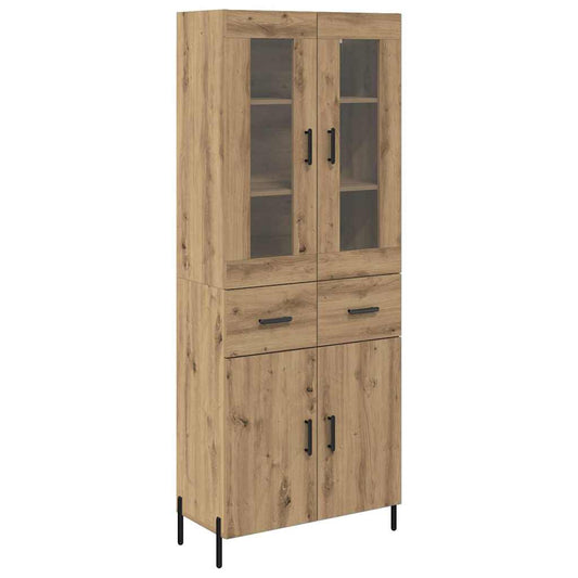 vidaXL Highboard Artisan Oak 69,5 x 34 x 180 εκ. Επεξεργασμένο Ξύλο