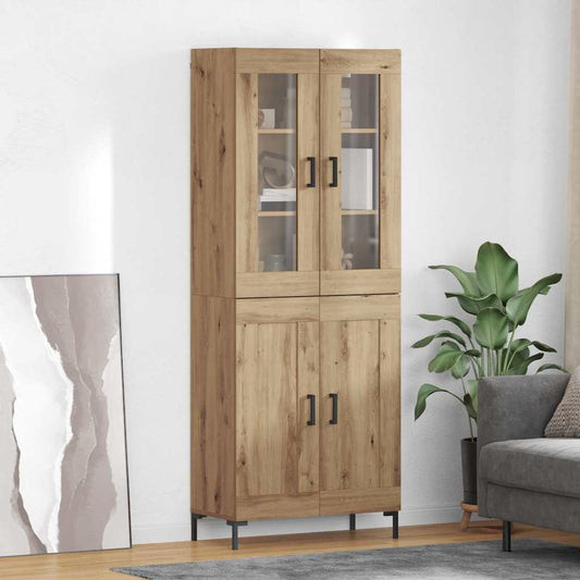 vidaXL Highboard Επιτοίχιο 2 pcs Artisan Oak 69,5 x 34 x 180 εκ.
